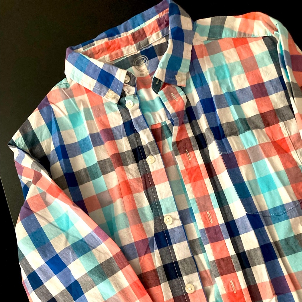 ⚡️ Xxl/18 boys wonder nation long sleeved button up shirt